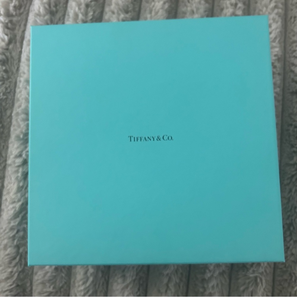 Authentic Tiffany & Co Large Blue Gift Box w/ Ribbon 9x9 Luxury Packaging